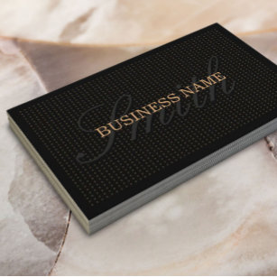 Chic Golden Dots Deluxe Black Business Card