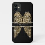 Chic Golden N Diamond Jewel Angel Wings Bling Iphone 11 Case at Zazzle