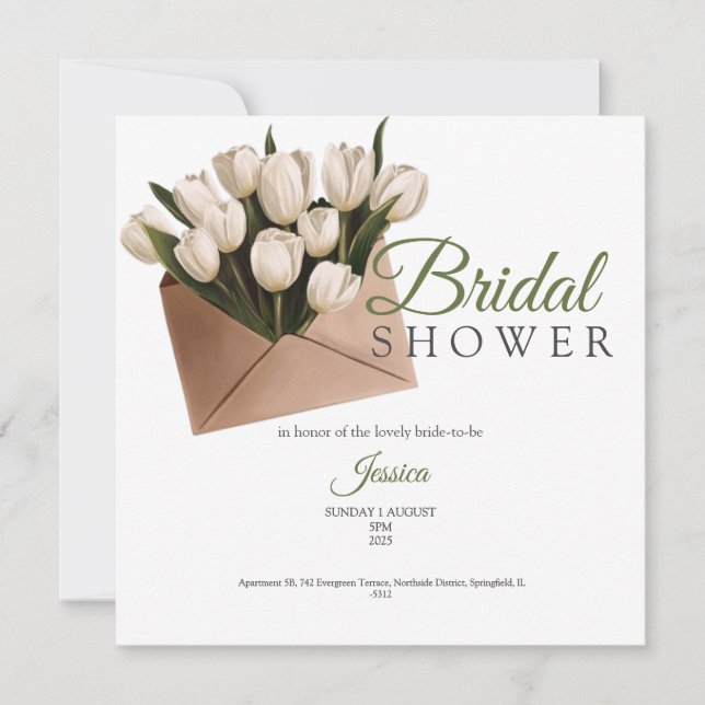 Chic Golden roses bridal shower party invitation (Front)