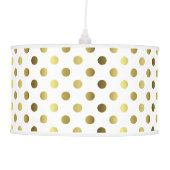 Chic Golden Yellow Polka Dots Hanging Lamp (Front)