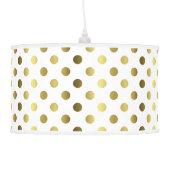 Chic Golden Yellow Polka Dots Hanging Lamp (Left)