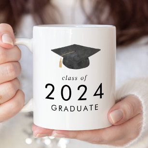 Chic Grad Cap Class of 2024 Graduate Graduation Coffee Mug