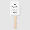 Chic Grad Cap Congrats Grad Photo Graduation Hand Fan | Zazzle