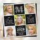 Chic Graduate 5 Photo Monogram Black Graduation  Invitation