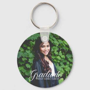 Chic Graduate Photo Custom 2026 Graduation Keychain