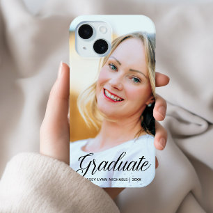 Chic Graduate Senior Photo Custom Graduation Year iPhone 15 Case