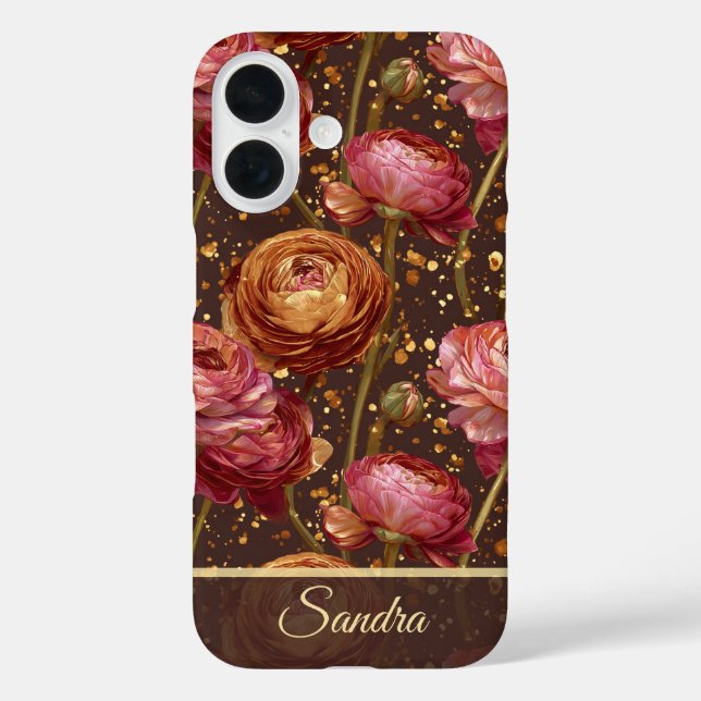 Chic Graduation Gift Ranunculus Custom Case-Mate iPhone Case (Back)
