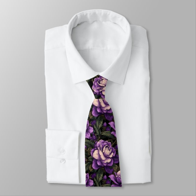 Chic Graduation Gifts For Him Gardenias Neck Tie (Tied)
