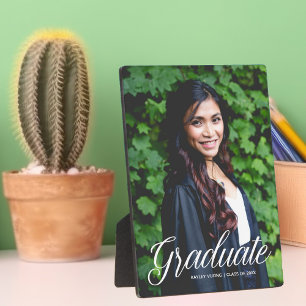 Chic Graduation Party 2026 Graduate Photo Plaque