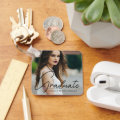 Chic Graduation Photo Handwritten Script Overlay Keychain | Zazzle