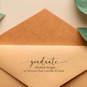 Chic Graduation Return Address Self-inking Stamp