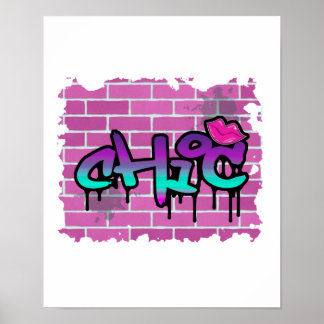 chic graffiti design poster