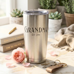 Chic Grandma Established Personalize Name Year Insulated Tumbler