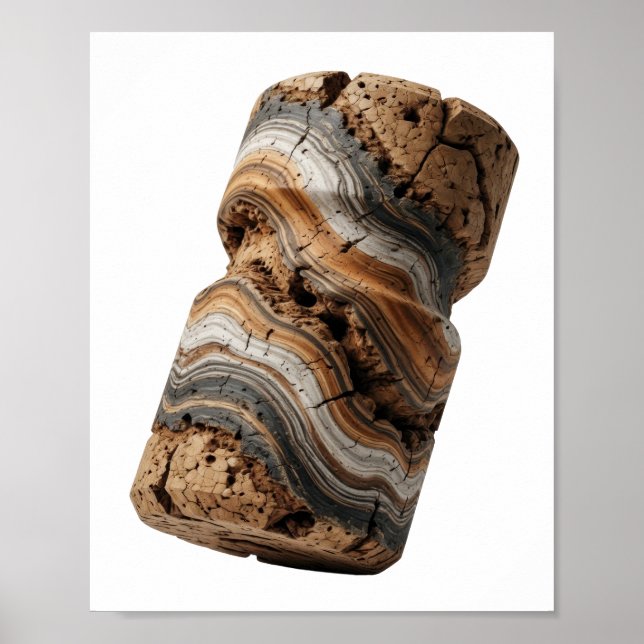 Chic Gray ABSTRACT ART Design Poster (Front)
