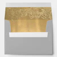 Chic Cream & Gold Tone Wedding Envelope Seal, Zazzle