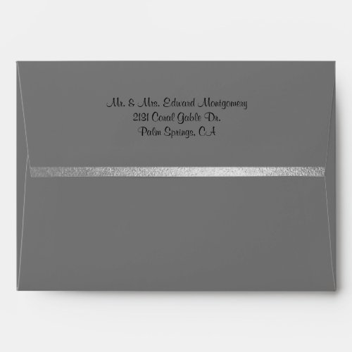 Chic Gray and Silver Envelope