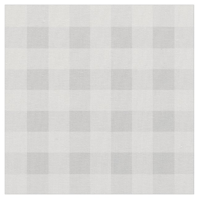 Chic Gray Gingham Plaid Pattern Fabric (Close Up)