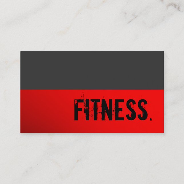 Chic Gray Red Black Striped Trainer Business Card (Front)