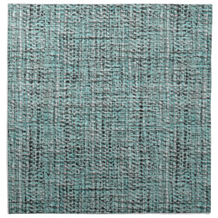 Chic Gray Seafoam Blue Green Boucle Woven Pattern Cloth Napkin