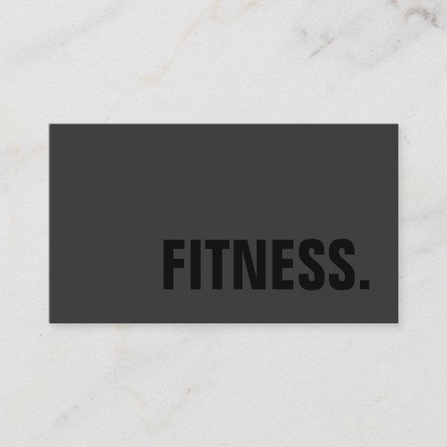 Chic Gray Stylish Black Trainer Business Card (Front)