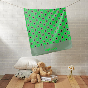 Chic Great Aunt Monogram Personalized Rainbow Baby Blanket