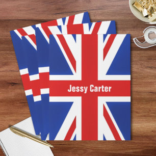 Chic Great Britain United Kingdom British UK Flag Pocket Folder