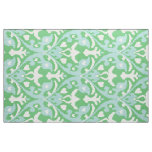 Chic green and turquoise ikat tribal patterns fabric