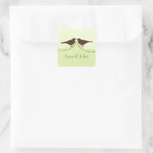 Chic green bird cage, love birds envelope seal (Bag)