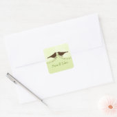 Chic green bird cage, love birds envelope seal (Envelope)