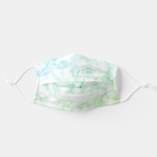 Chic Green Blue Marble stylish Face Mask