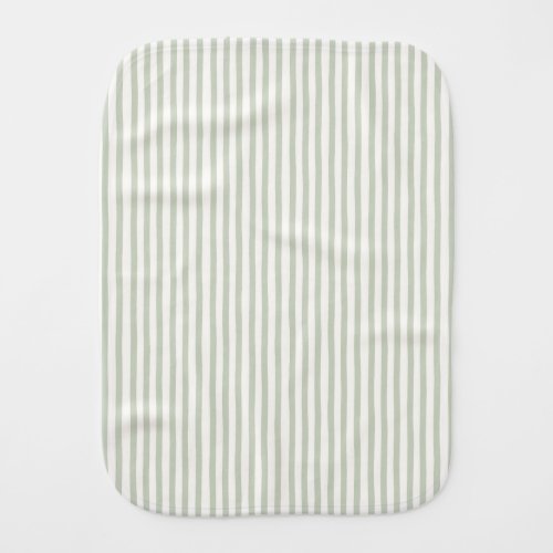 Chic Green Blue White Stripes Baby Burp Cloth