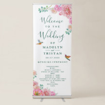 Chic Green & Pink Delicate Watercolor wedding