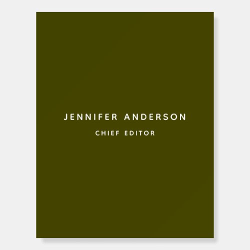 Chic Green Professional Modern Plain Minimalist Foam Board