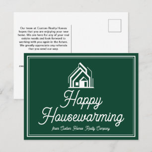 Chic Green Real Estate Company Custom Realtor Postcard