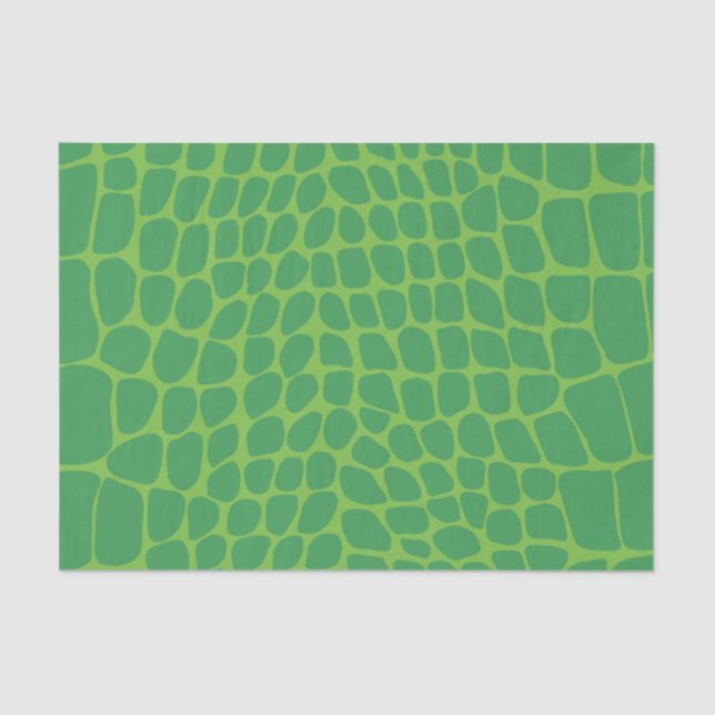 Chic Green Snakeskin Tissue Paper (Front)