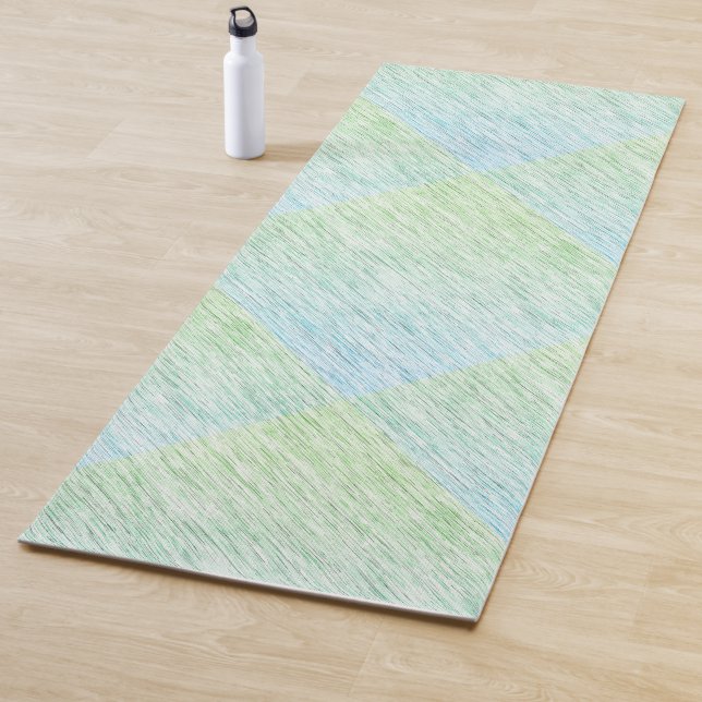 Chic Green Static Texture Yoga Mat (In Situ)