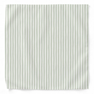 Chic Green White Stripes Bandana