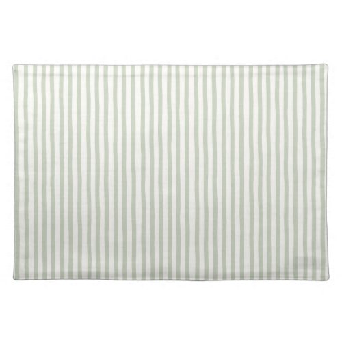 Chic Green White Stripes Cloth Placemat