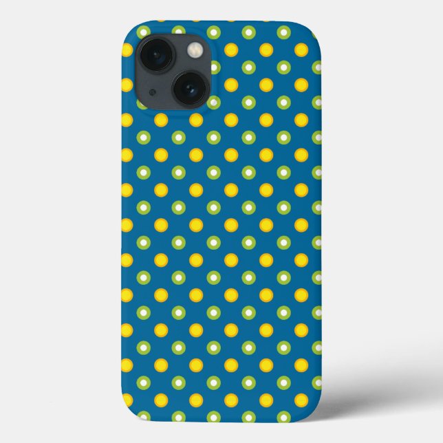 Chic Green Yellow Polka Dots Case-Mate iPad Case (Back)