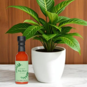 Chic Greenery Baby Shower Hot Sauces