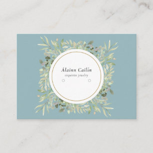 Chic Greenery Earring Landscape Display Card