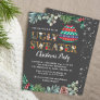 Chic Greenery Ugly Sweater Christmas Party Invitation