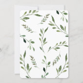 Chic Greenery Woodland Animals Baby Shower by Mail Invitation (Back)