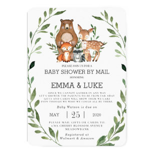 Woodland Baby Shower Invitations | Zazzle