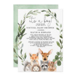 Chic Greenery Woodland Animals Virtual Baby Shower Invitation Chic Greenery Woodland Animals Virtual Baby Shower Invitation