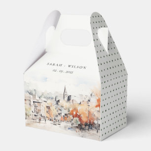 Chic Greenville South Carolina Landscape Wedding Favor Boxes