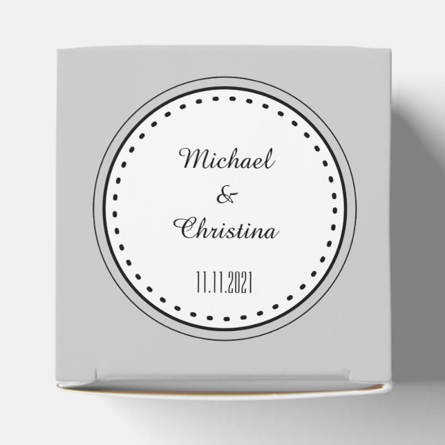 Chic Grey Favor Boxes (Top)
