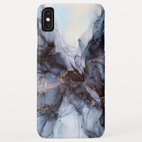 Chic grey navy blue marble      Case_Mate iPhone c iPhone XS Max Case