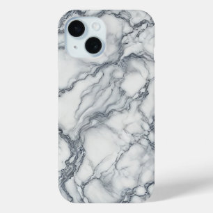 Chic Grey & White Marble Look Glamour iPhone 15 Case