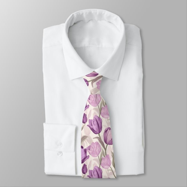 Chic Groomsman Gift Tulip Neck Tie (Tied)
